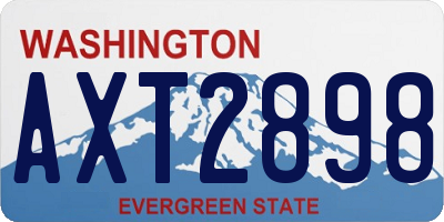 WA license plate AXT2898