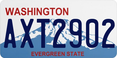 WA license plate AXT2902