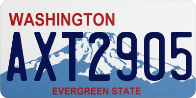 WA license plate AXT2905
