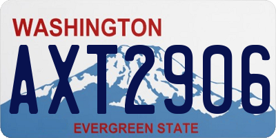 WA license plate AXT2906