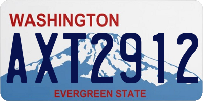WA license plate AXT2912