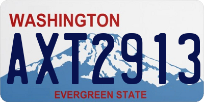 WA license plate AXT2913