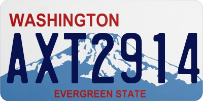 WA license plate AXT2914