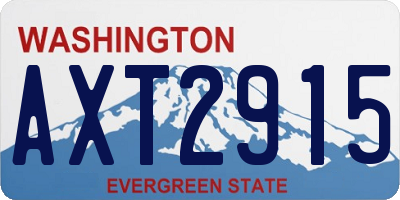 WA license plate AXT2915