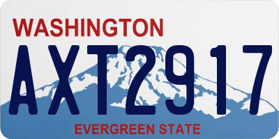 WA license plate AXT2917