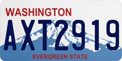 WA license plate AXT2919