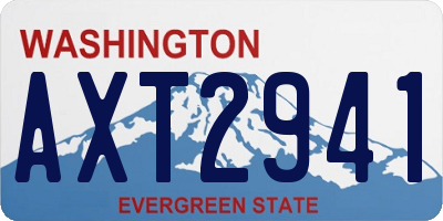 WA license plate AXT2941