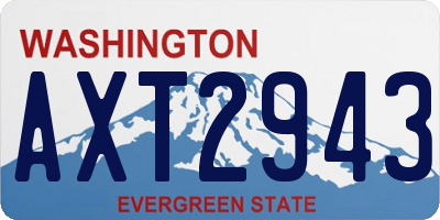 WA license plate AXT2943