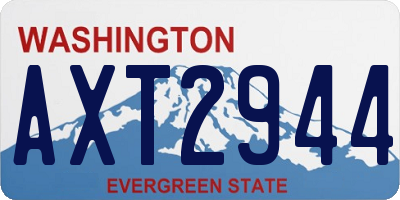WA license plate AXT2944