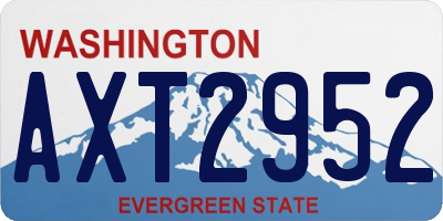 WA license plate AXT2952