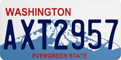 WA license plate AXT2957