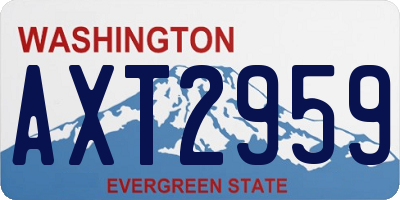 WA license plate AXT2959