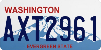 WA license plate AXT2961