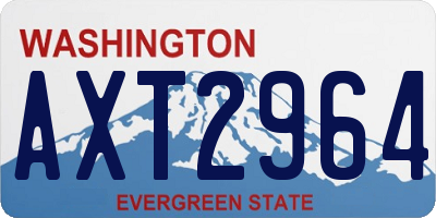 WA license plate AXT2964