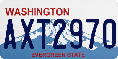 WA license plate AXT2970