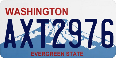 WA license plate AXT2976