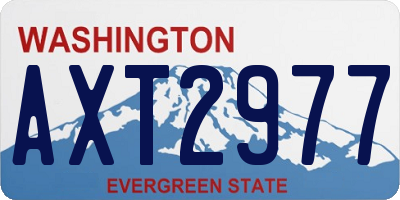 WA license plate AXT2977