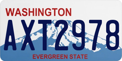 WA license plate AXT2978