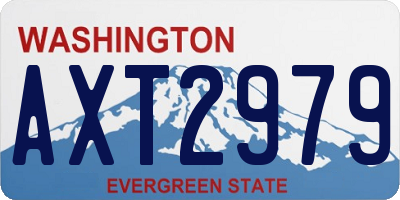 WA license plate AXT2979