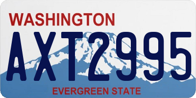 WA license plate AXT2995