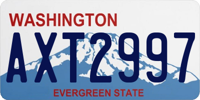 WA license plate AXT2997
