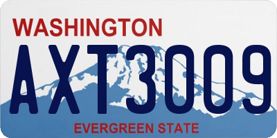 WA license plate AXT3009