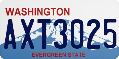 WA license plate AXT3025