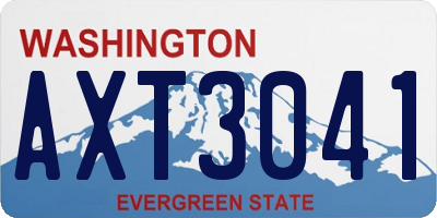 WA license plate AXT3041