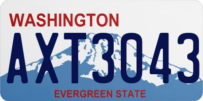 WA license plate AXT3043