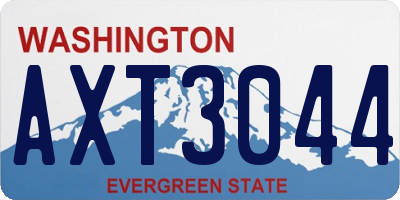 WA license plate AXT3044