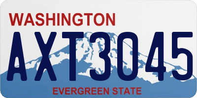 WA license plate AXT3045
