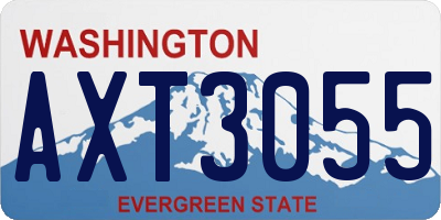 WA license plate AXT3055