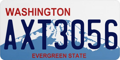 WA license plate AXT3056