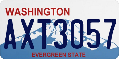 WA license plate AXT3057
