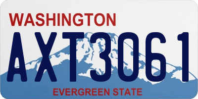 WA license plate AXT3061