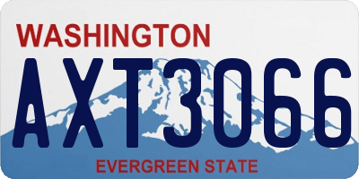 WA license plate AXT3066