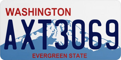 WA license plate AXT3069