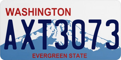 WA license plate AXT3073