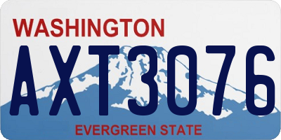 WA license plate AXT3076