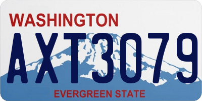 WA license plate AXT3079
