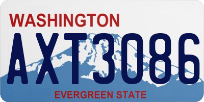 WA license plate AXT3086