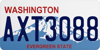 WA license plate AXT3088