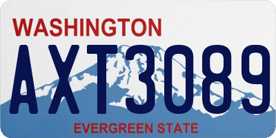 WA license plate AXT3089