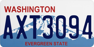 WA license plate AXT3094