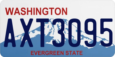WA license plate AXT3095