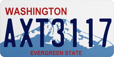 WA license plate AXT3117