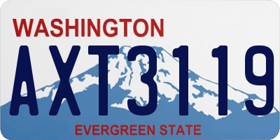WA license plate AXT3119