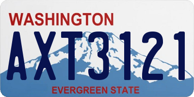 WA license plate AXT3121