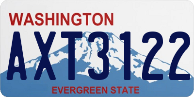 WA license plate AXT3122