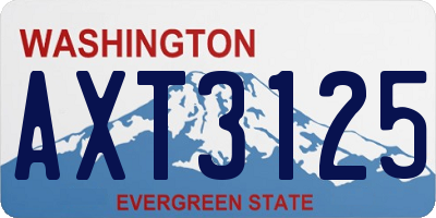 WA license plate AXT3125